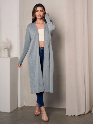 WOMEN'S LONG SLEEVE OPEN FRONT POCKETS CARDIGAN