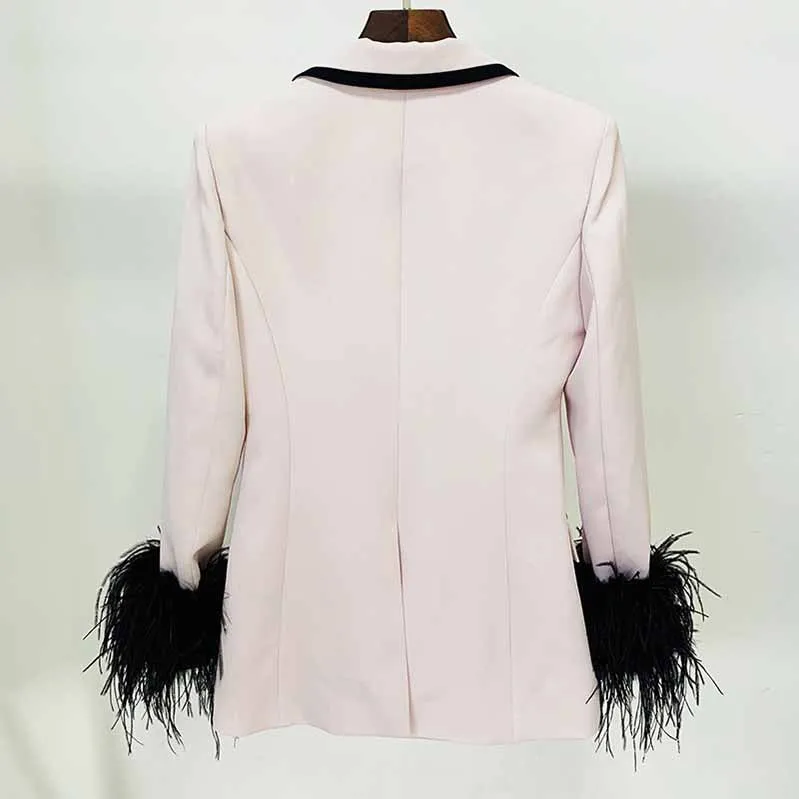 Women's One Button Medium Length Slim Fitting Coat Blazer Jacket