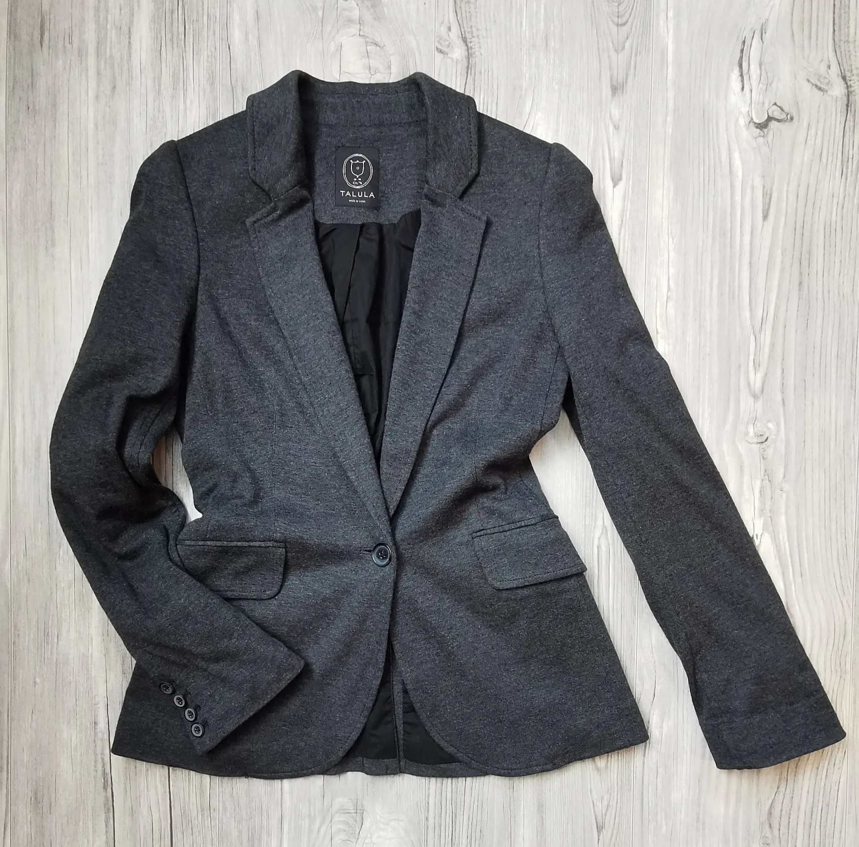 WOMENS SIZE 0 (XS) - ARITZIA TALULA, Soft Dark Grey Blazer Jacket EUC B44