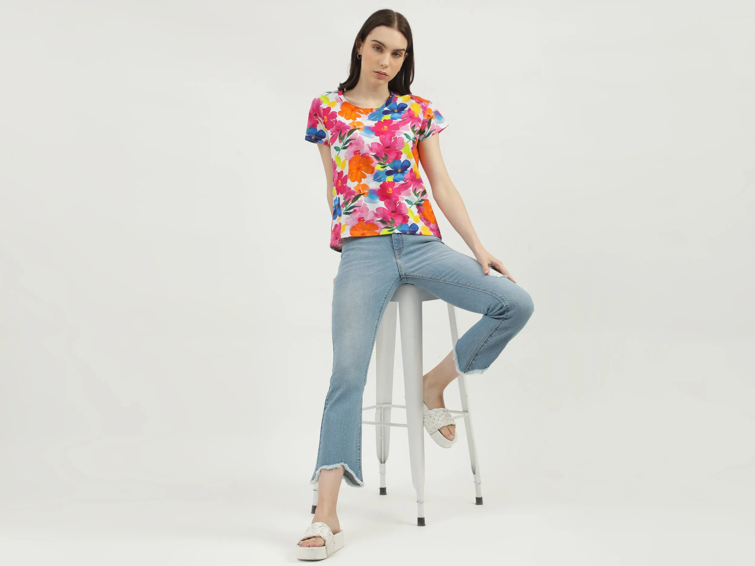 Women's Solid Bootcut Jeans