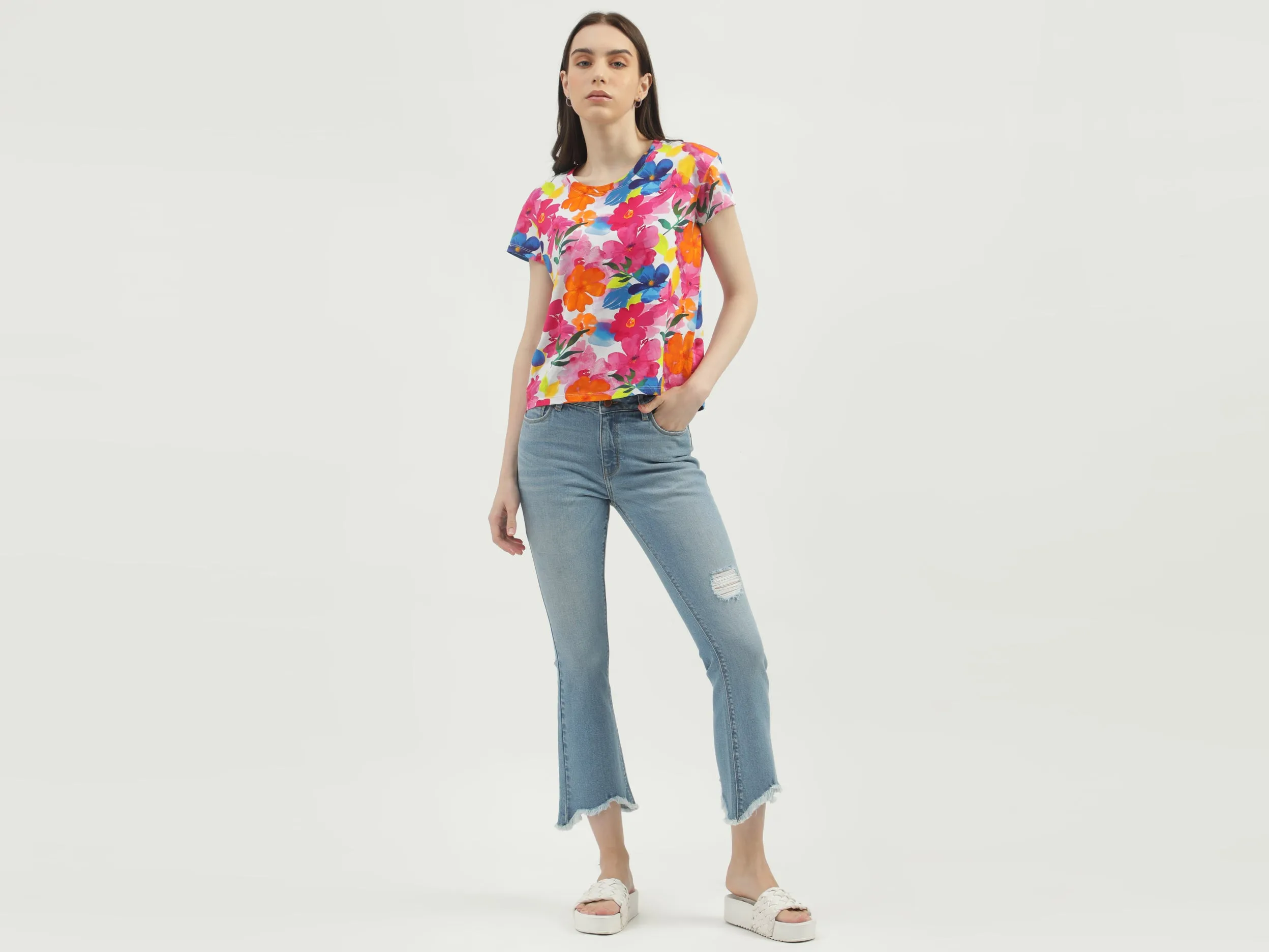 Women's Solid Bootcut Jeans