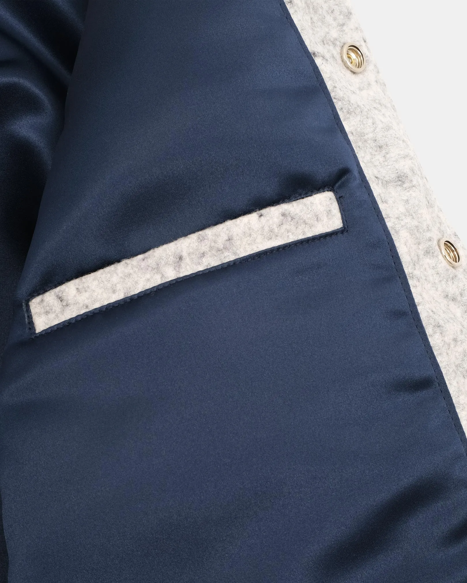 Wool Club Jacket - Natural / Navy Heather