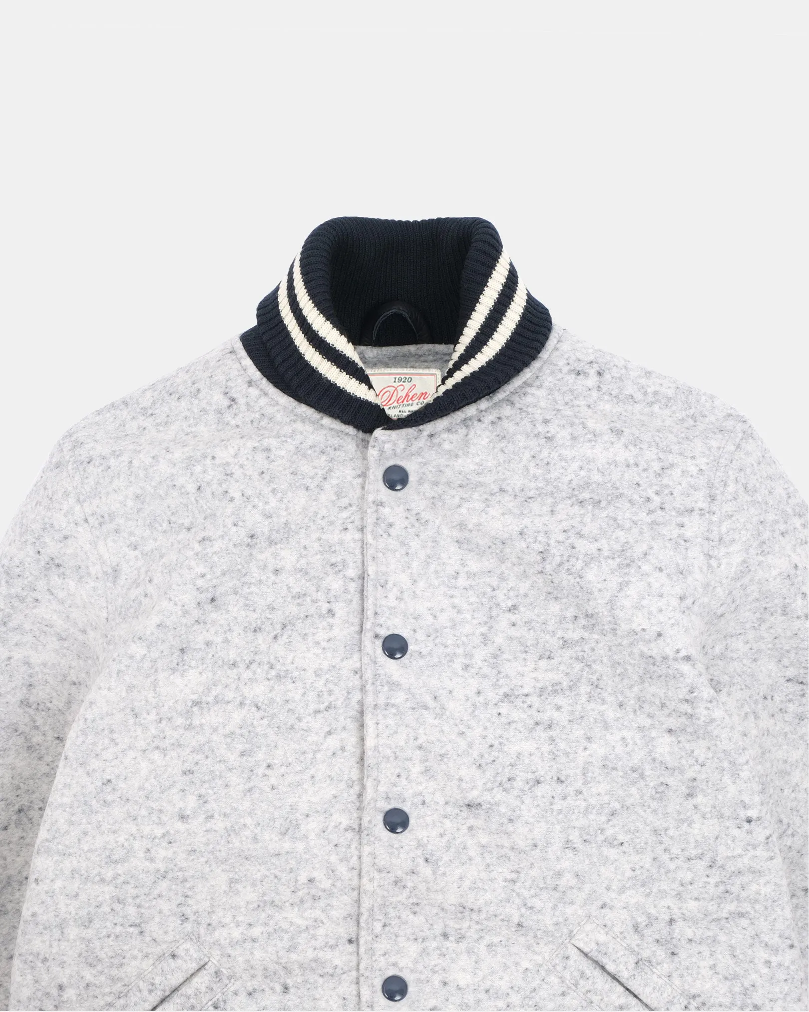 Wool Club Jacket - Natural / Navy Heather