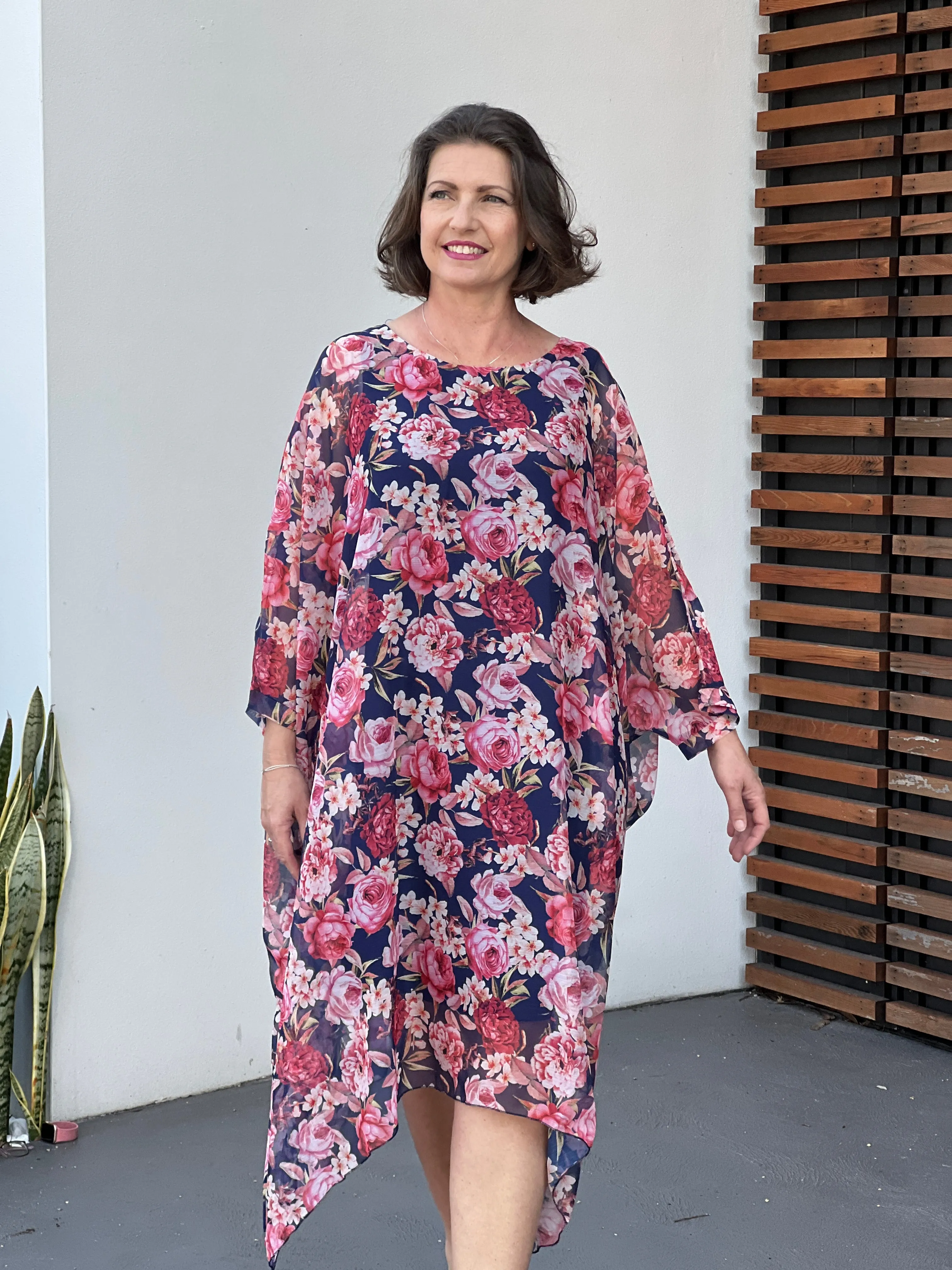 Xia Navy Floral Dress