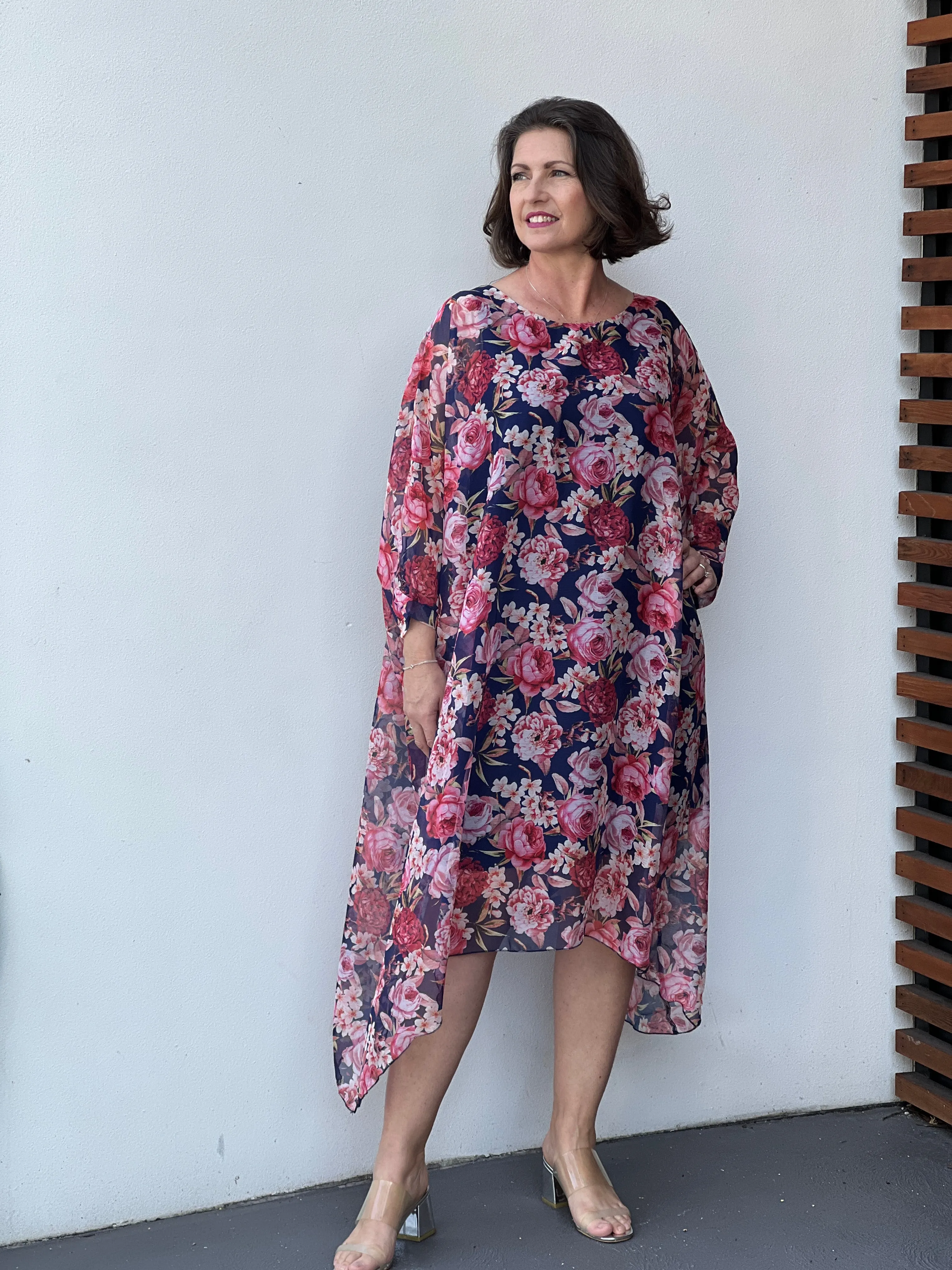 Xia Navy Floral Dress
