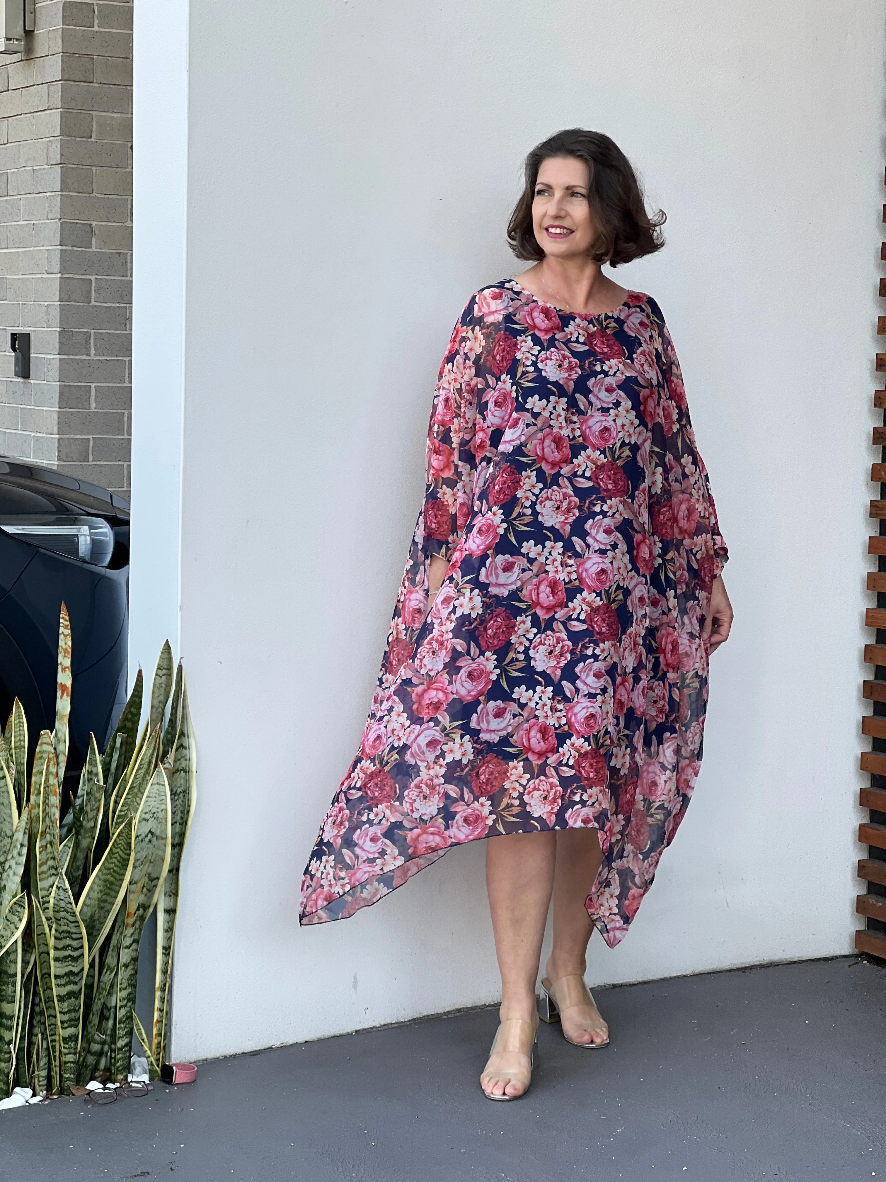 Xia Navy Floral Dress