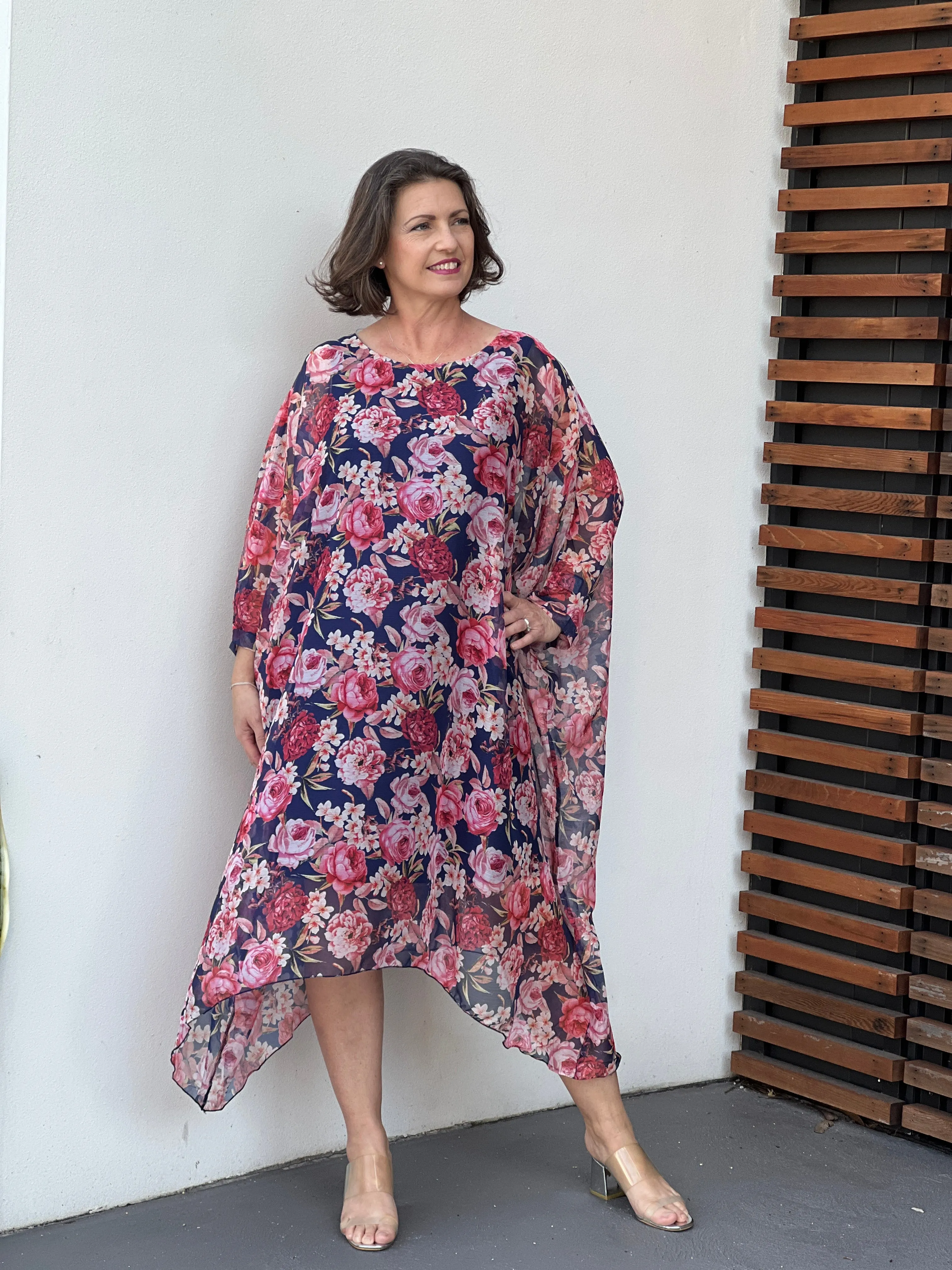 Xia Navy Floral Dress