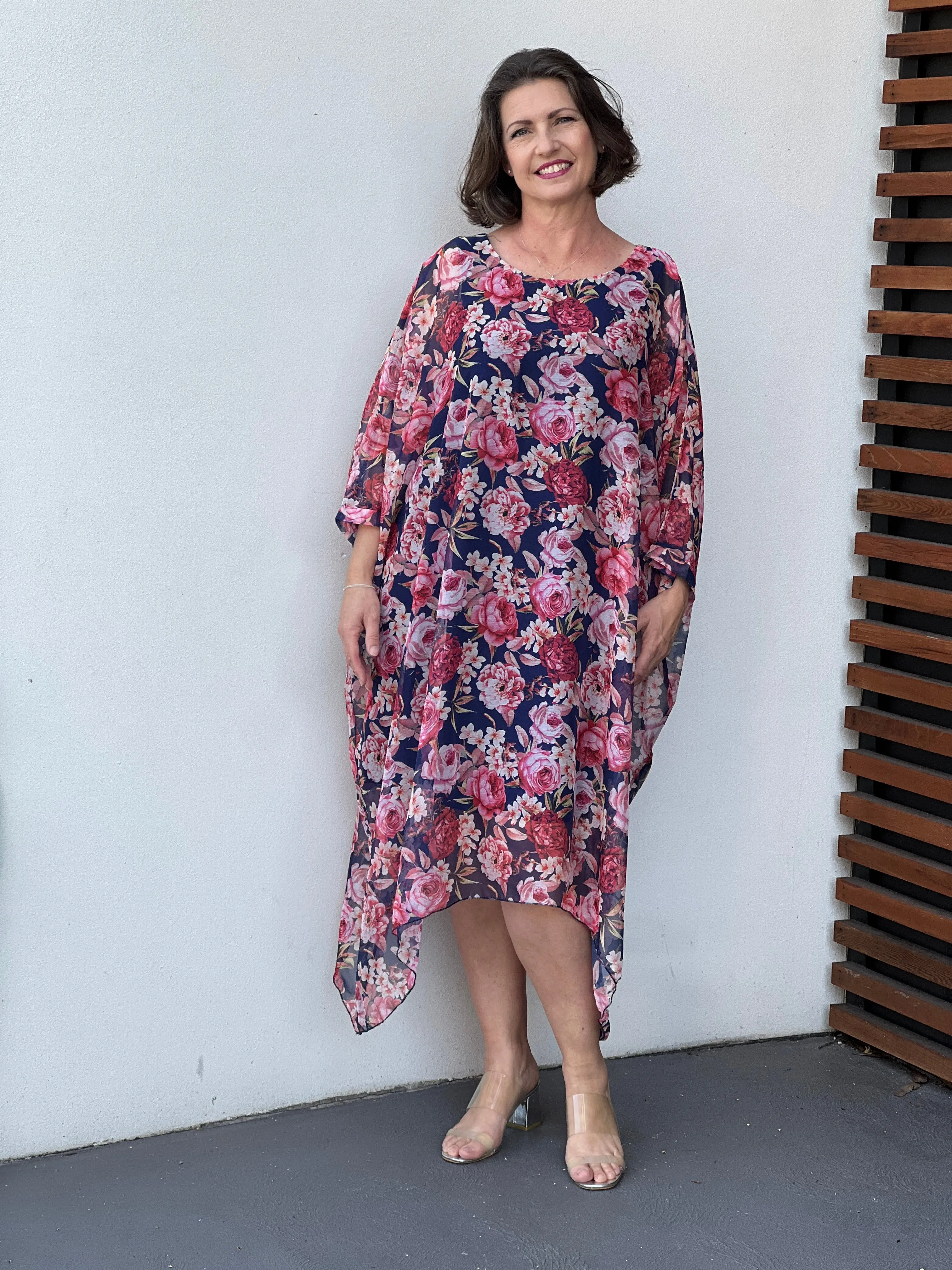 Xia Navy Floral Dress