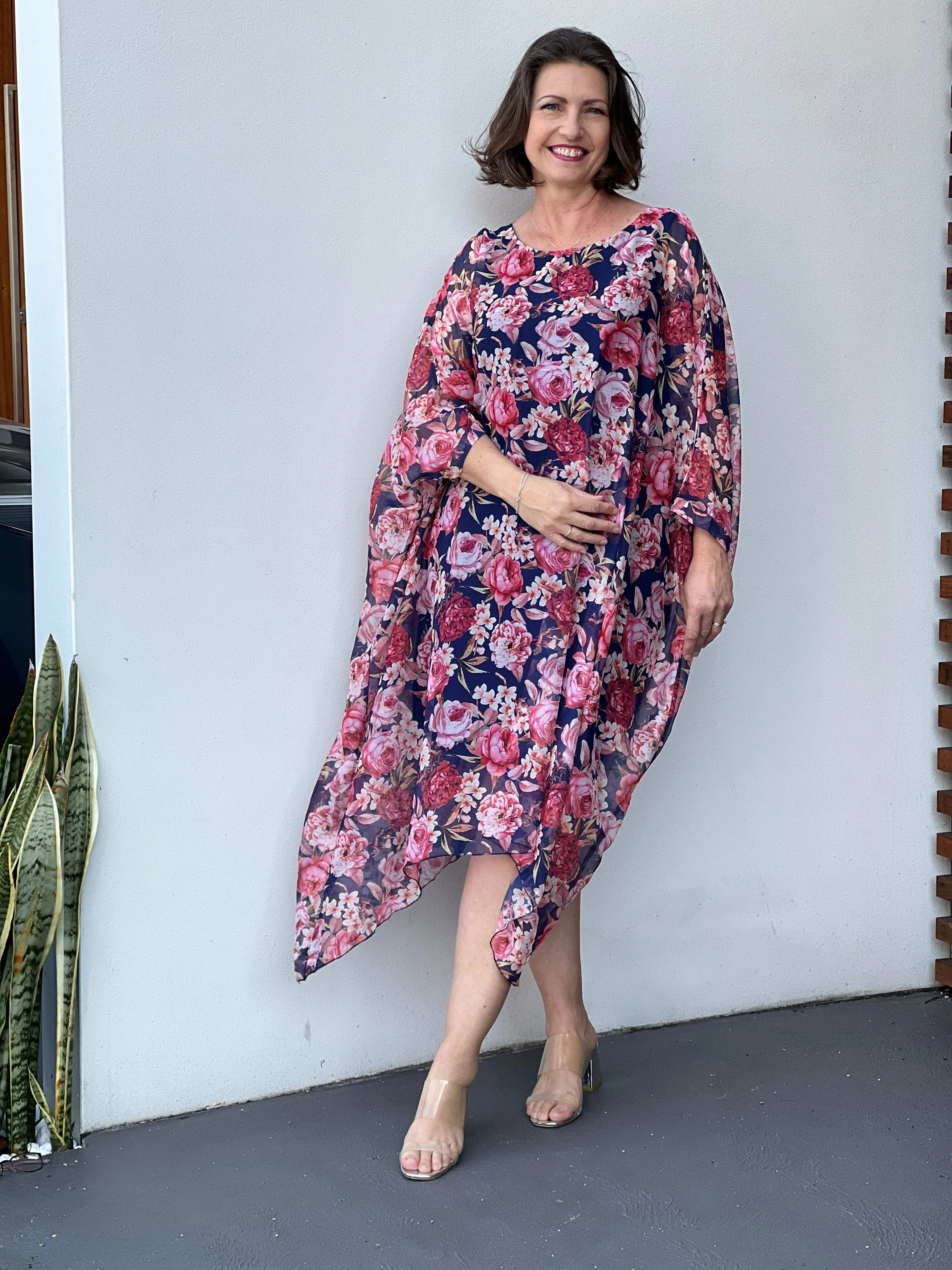 Xia Navy Floral Dress