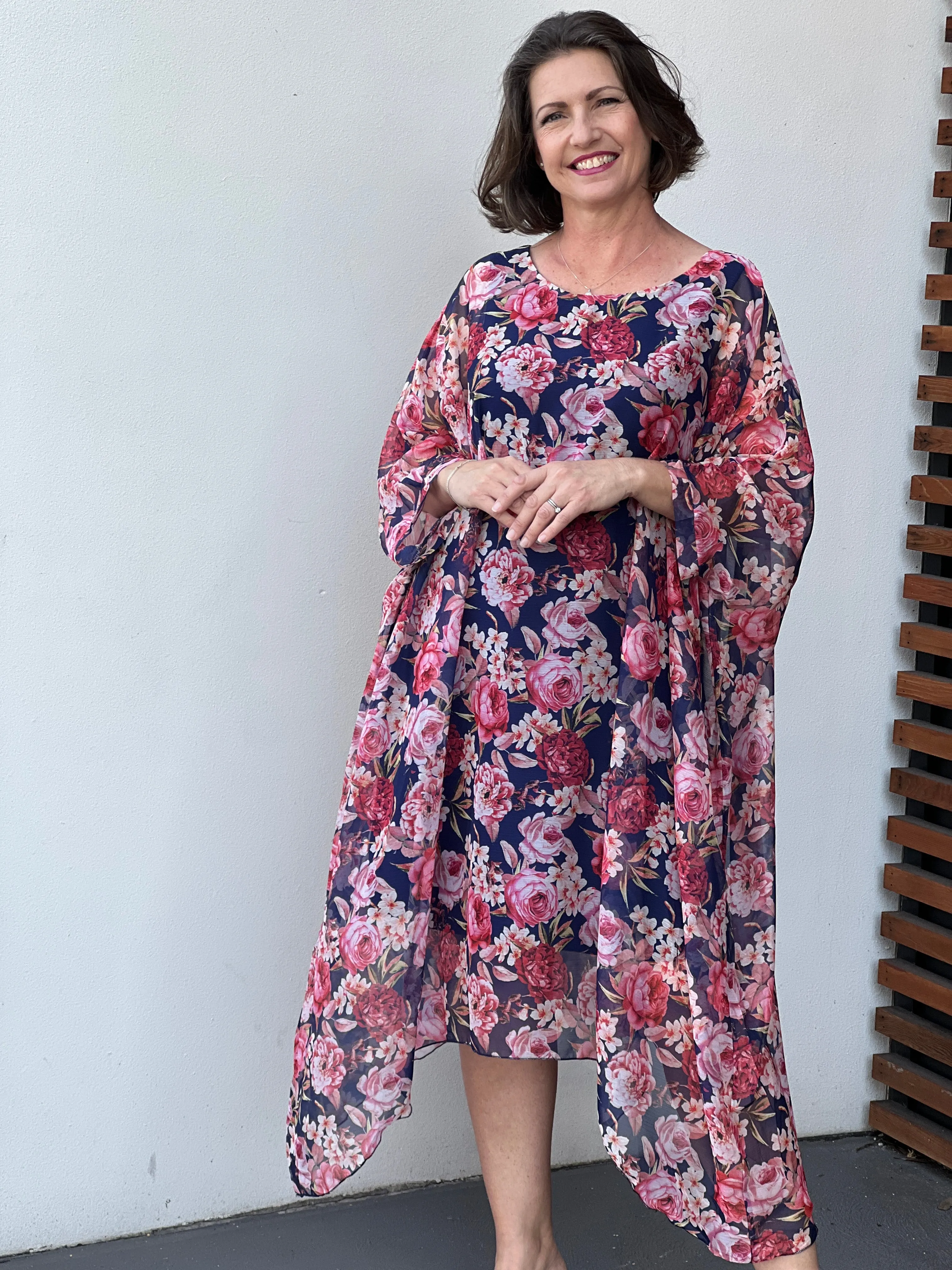 Xia Navy Floral Dress