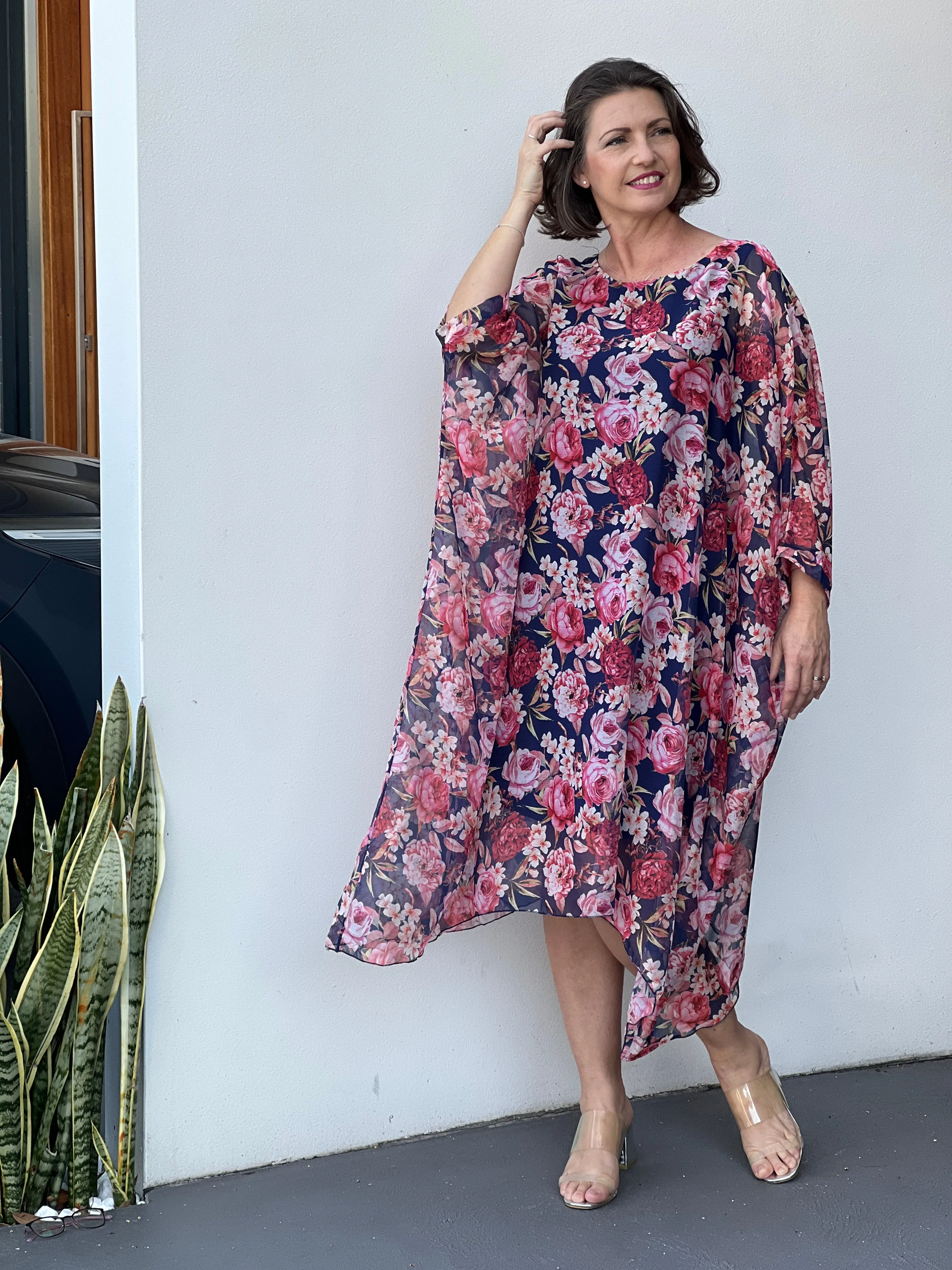 Xia Navy Floral Dress