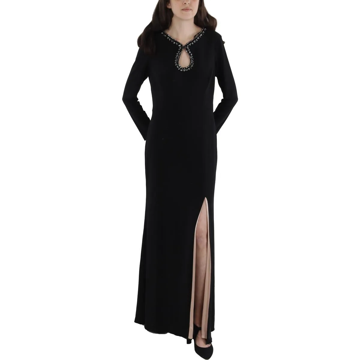 Xscape Womens Embellished Matte Jersey Evening Dress