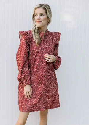 XZ Cranberry Floral Dress