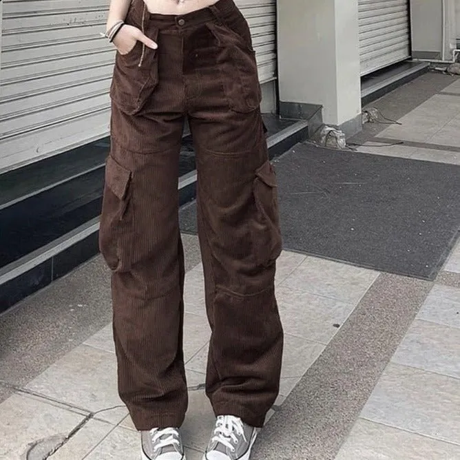 Y2K corduroy cargo pants