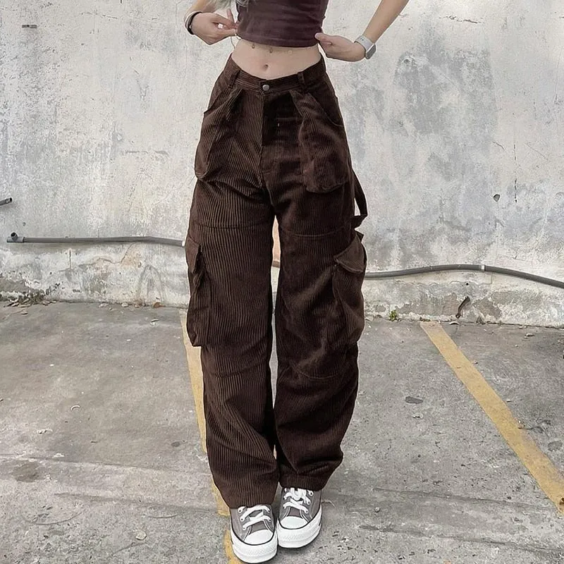 Y2K corduroy cargo pants