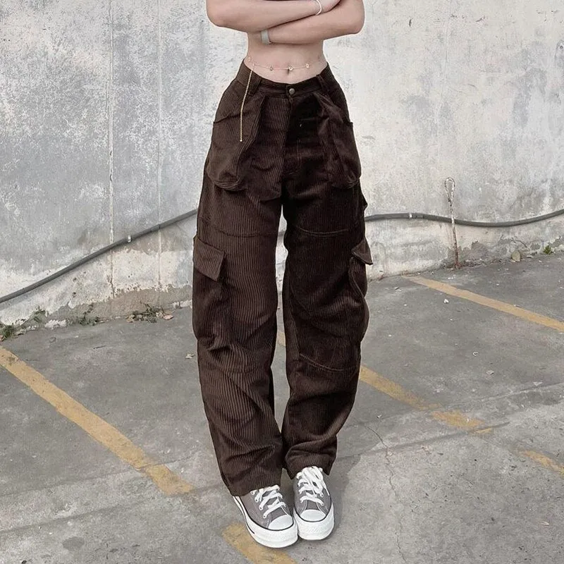 Y2K corduroy cargo pants