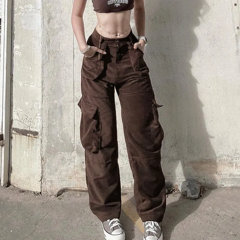 Y2K corduroy cargo pants