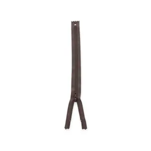 YKK Nylon Zip LT Chocolate 25cm
