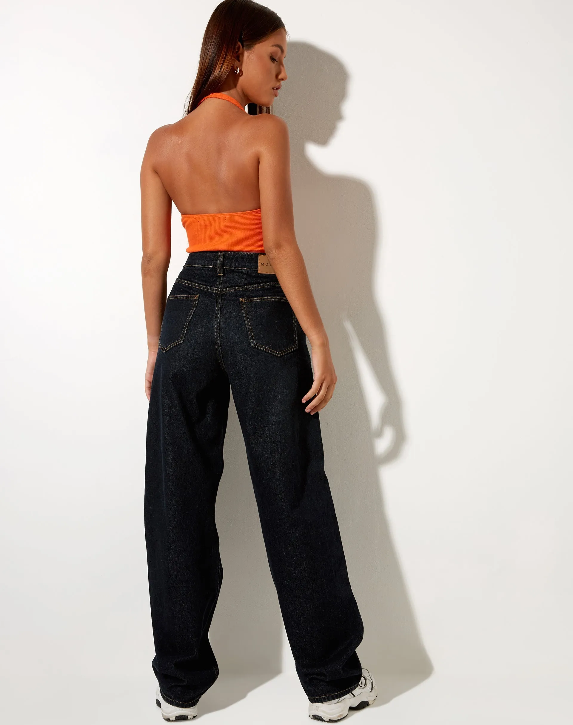 Zagh Crop Top in Rib Coral Rose