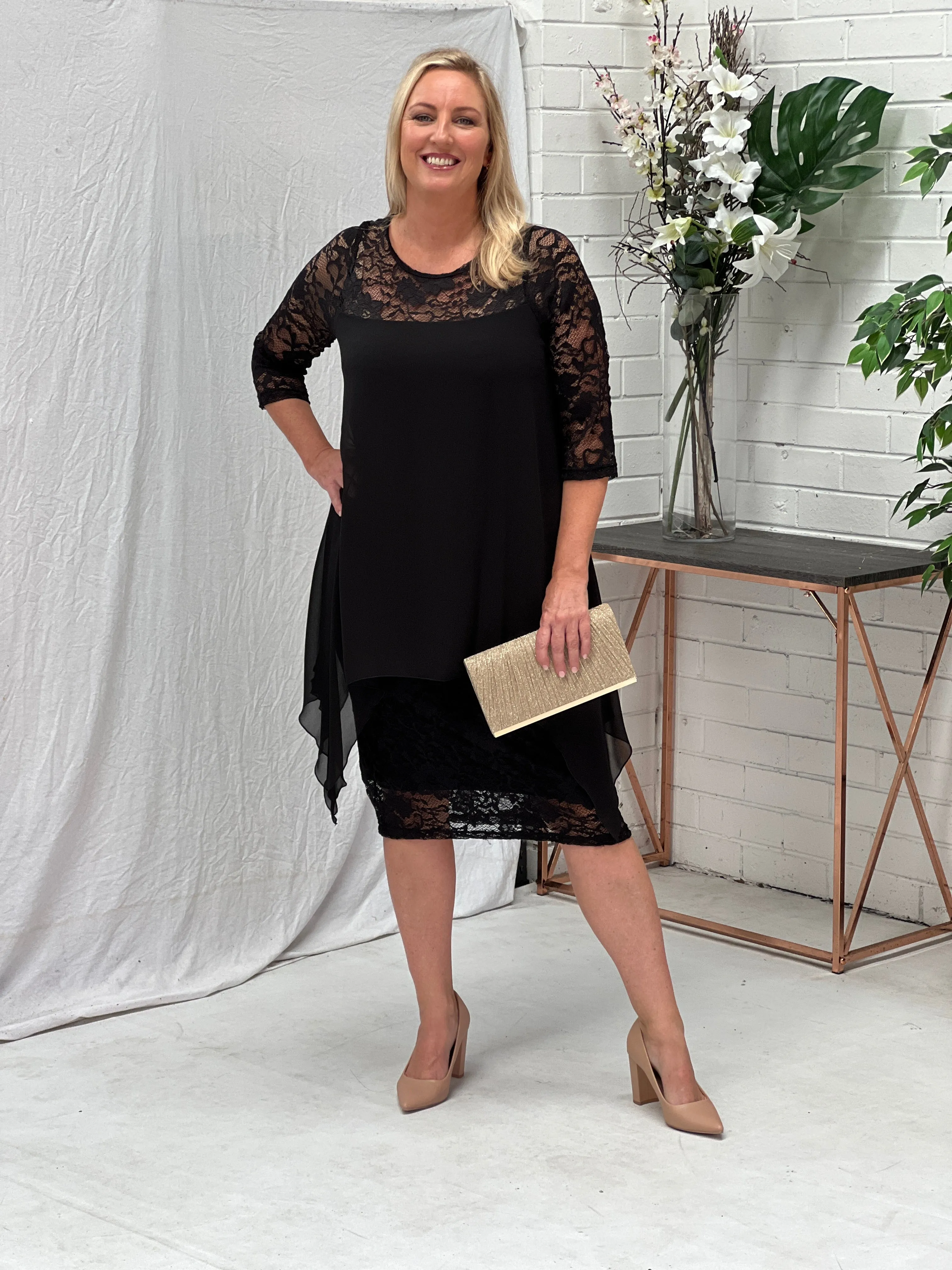 Zelda Black Lace Dress