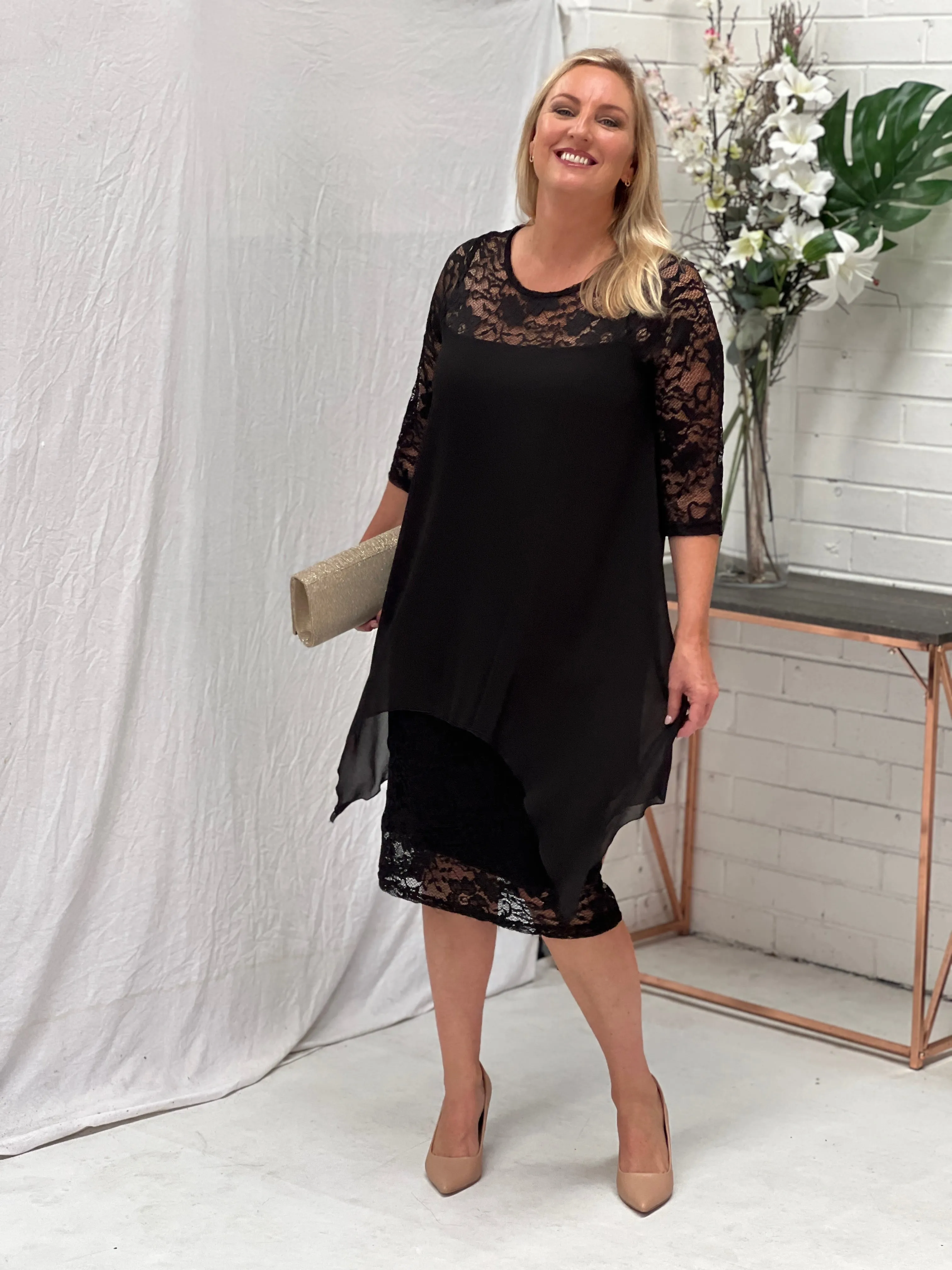 Zelda Black Lace Dress