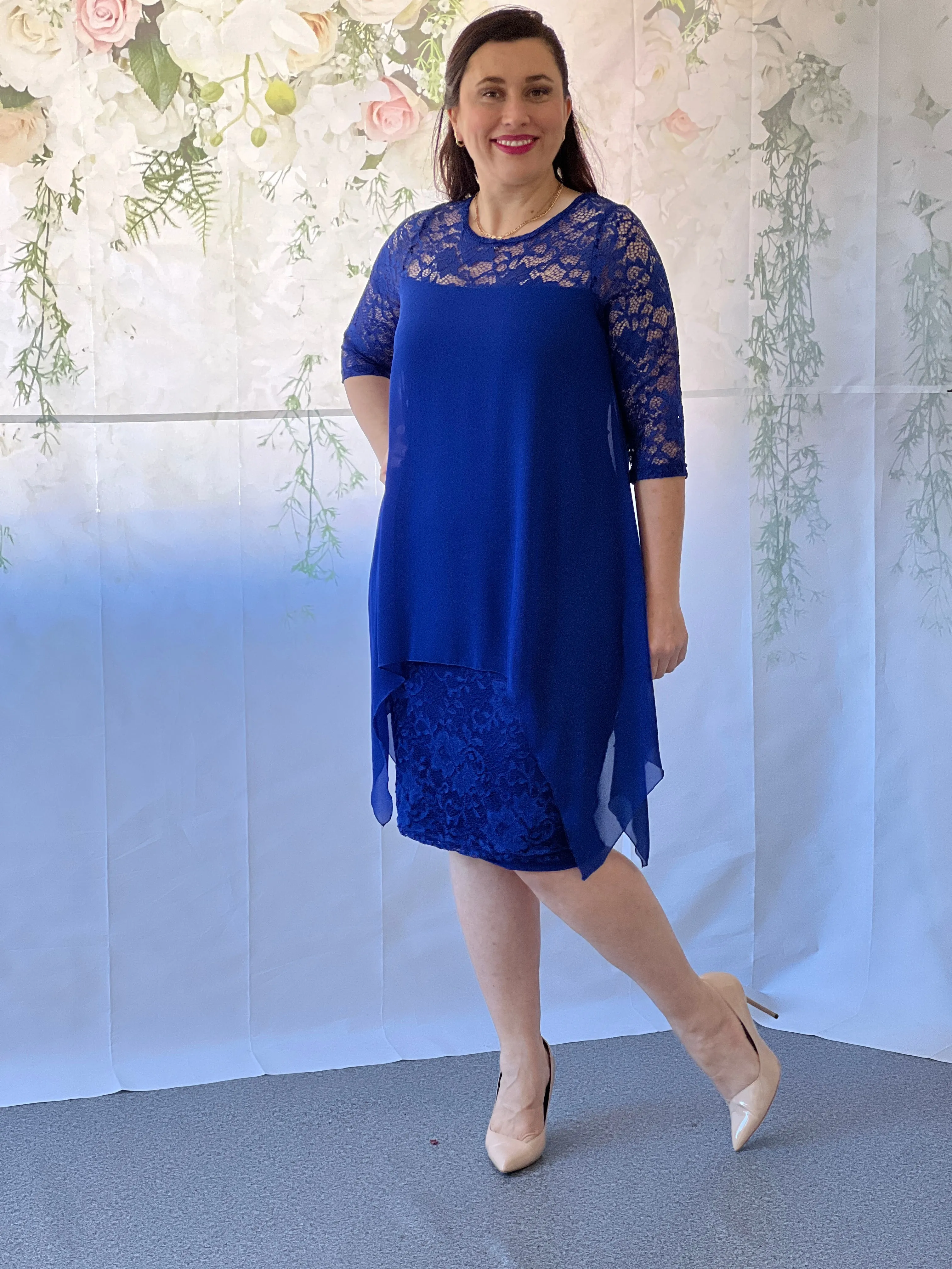 Zelda Royal Blue Lace Dress