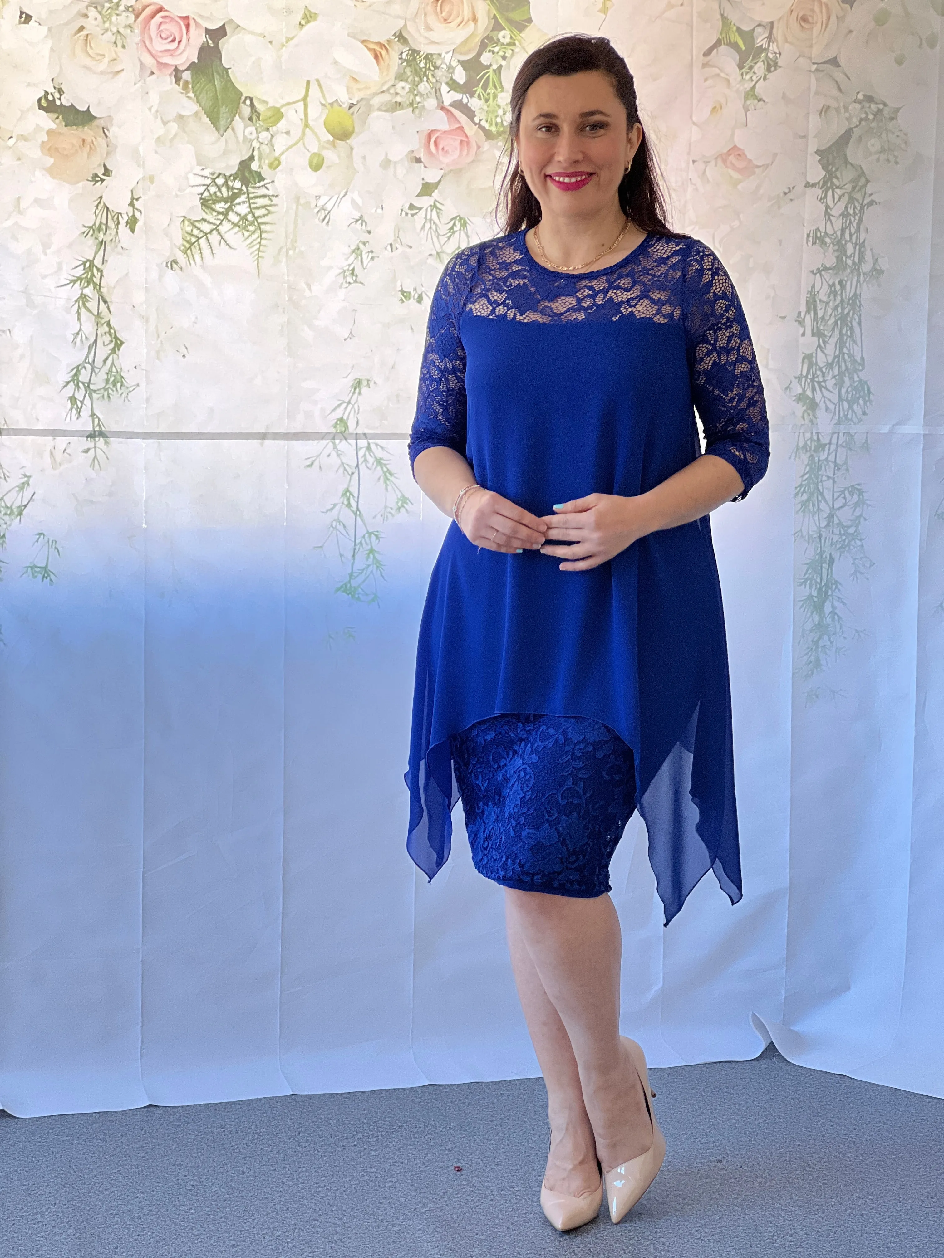 Zelda Royal Blue Lace Dress