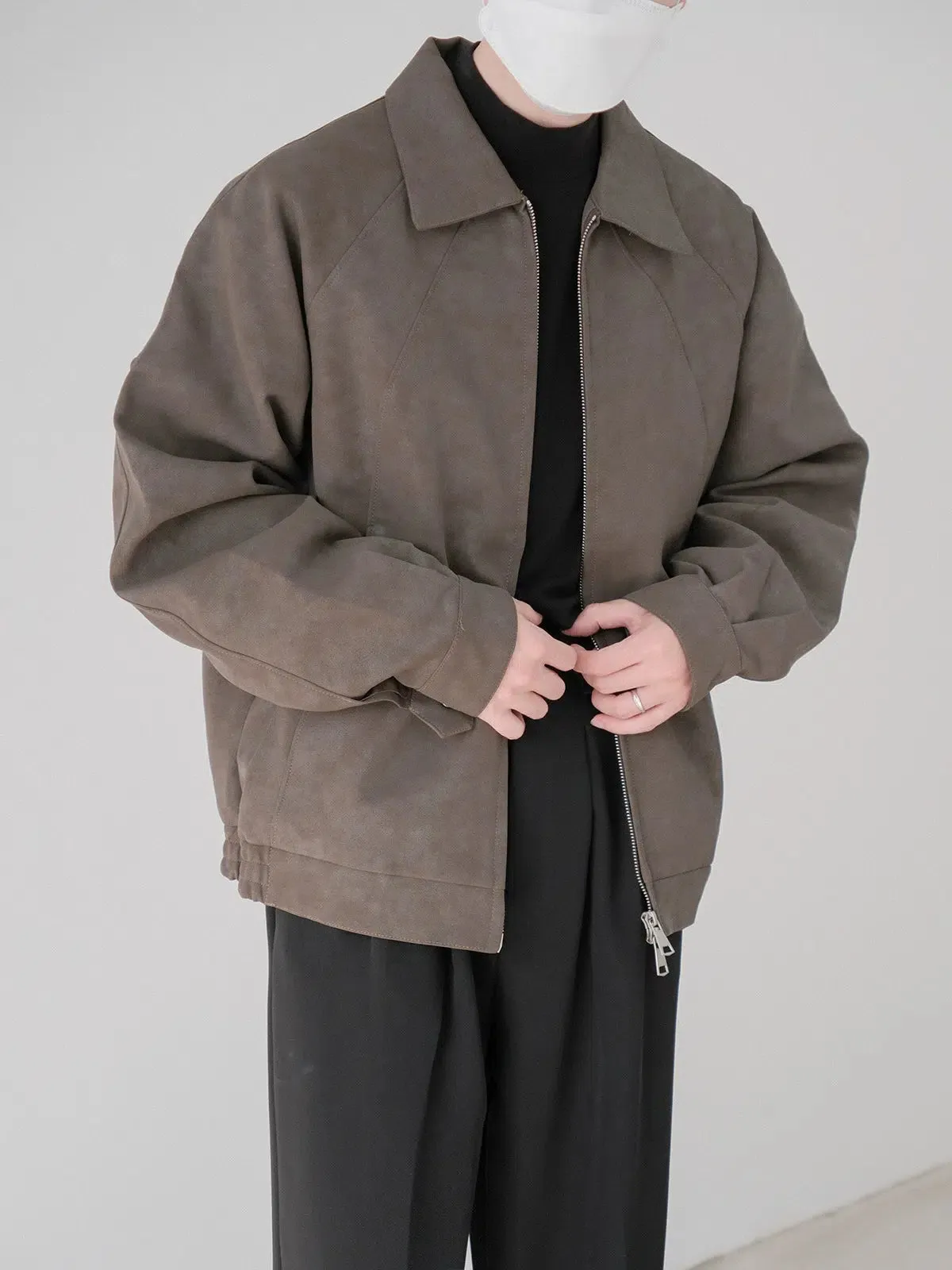 Zip-Up Faux Leather Jacket