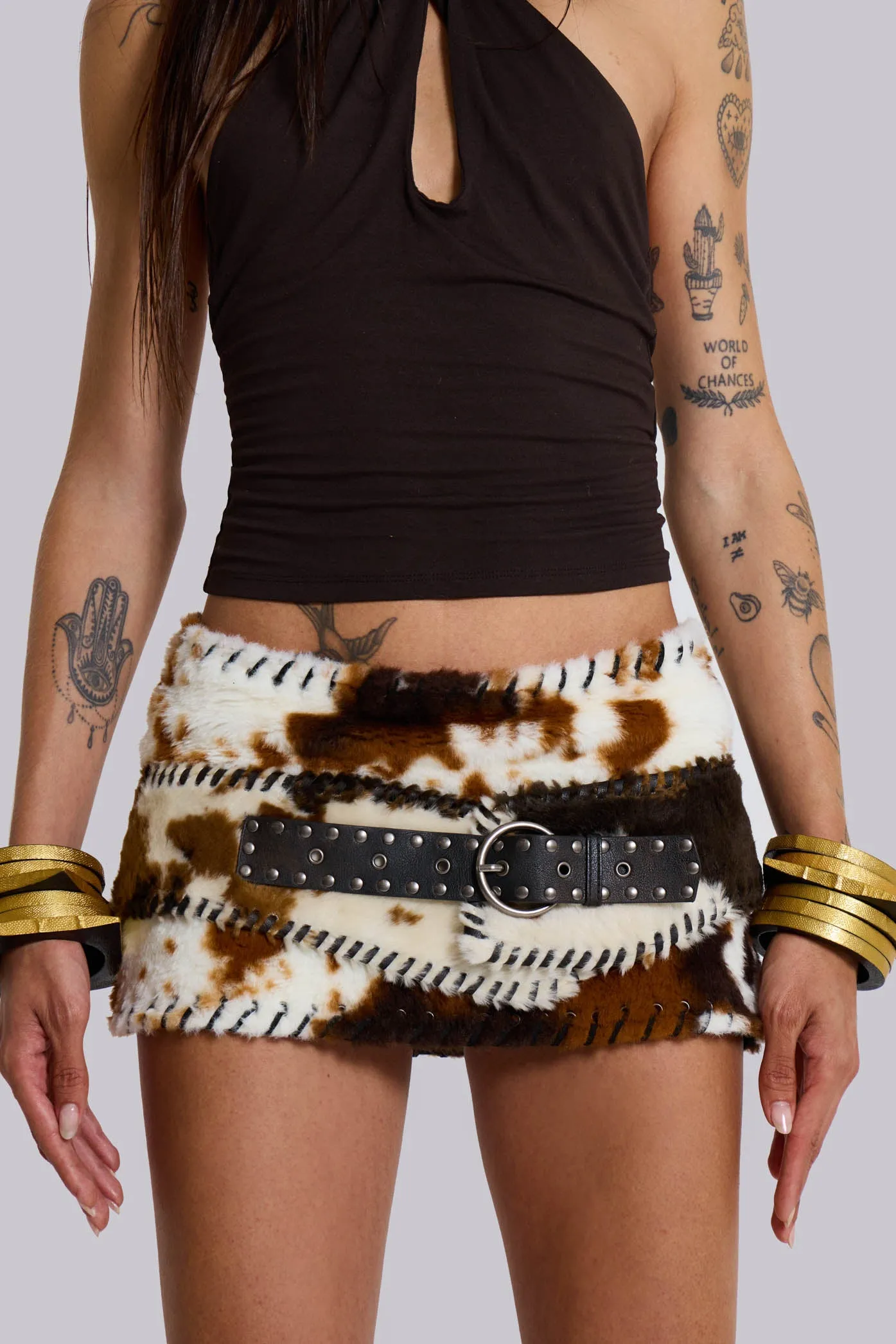 Zora Brown Backless Choker Top